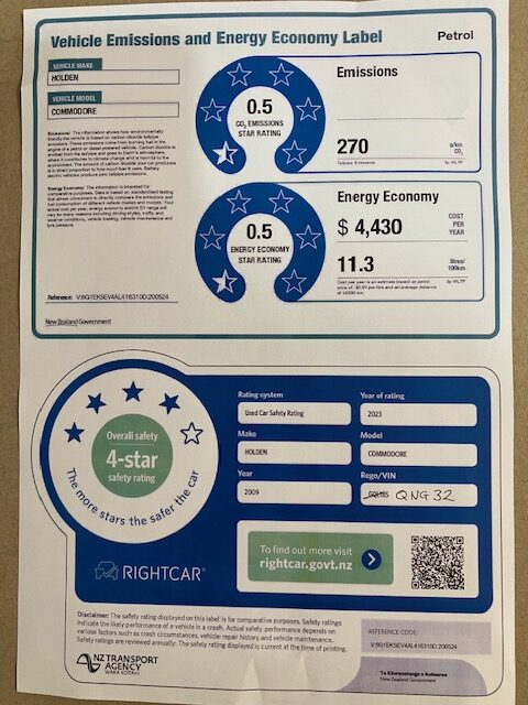 2009 Holden Commodore SV6, Auto